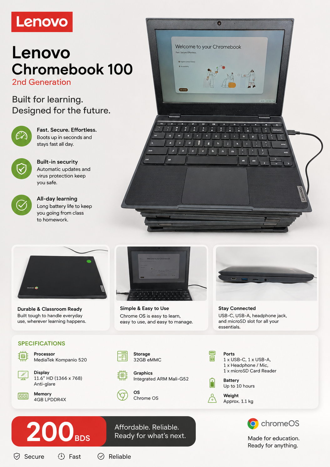 Lenovo 100e Chromebook 2nd Gen (2020)