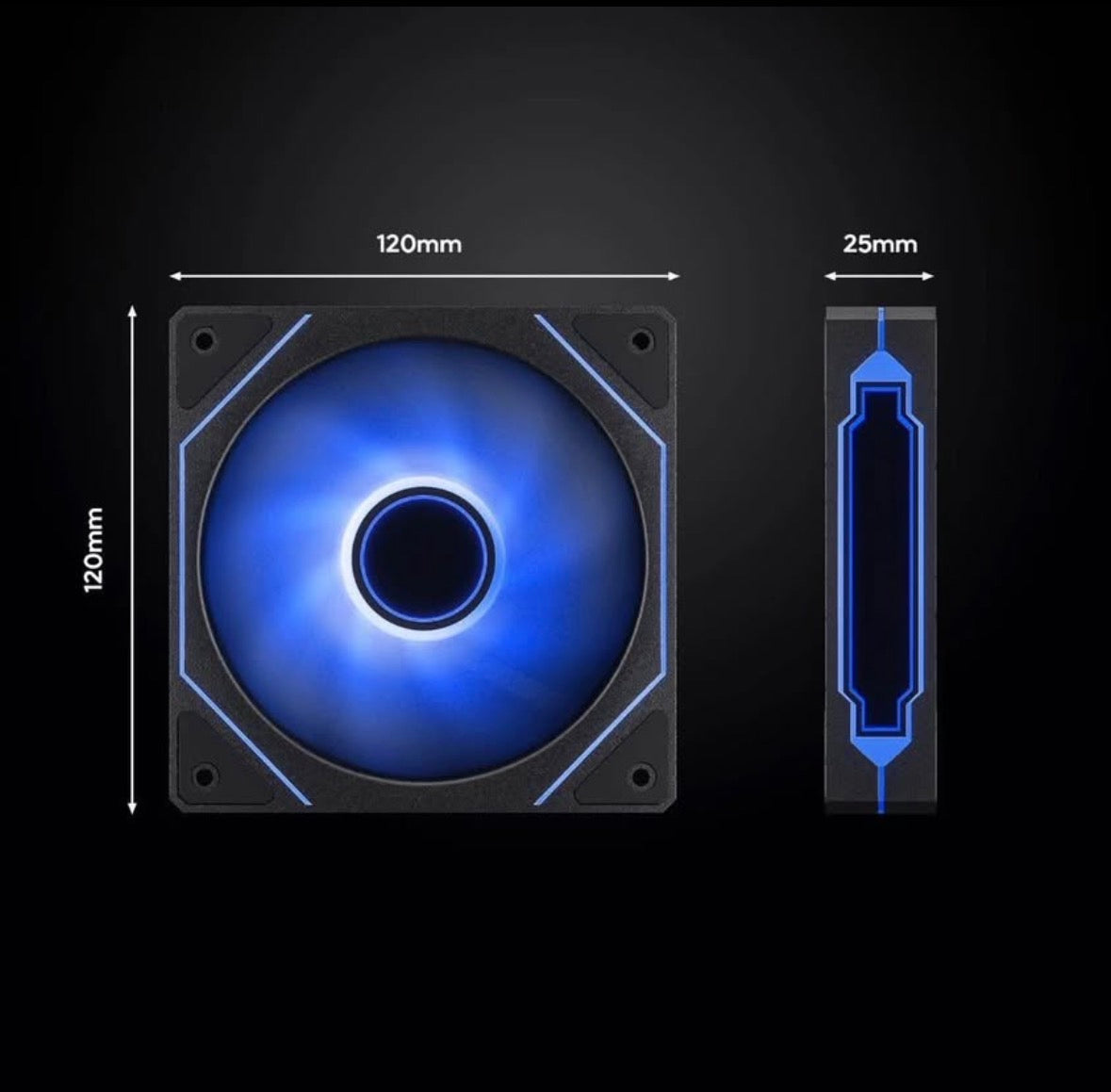 120mm RGB PC Fans Lot of 3