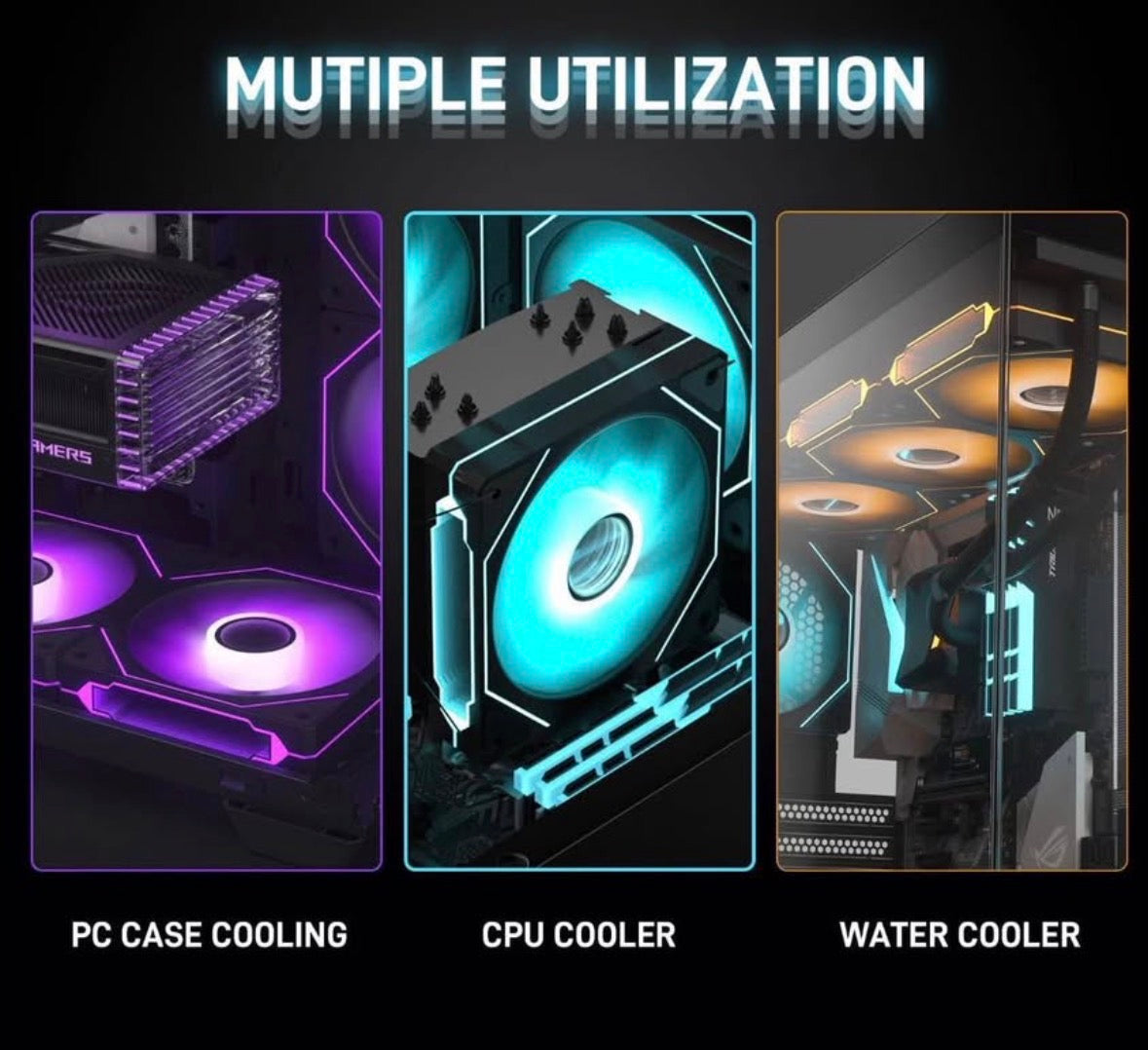 120mm RGB PC Fans Lot of 3