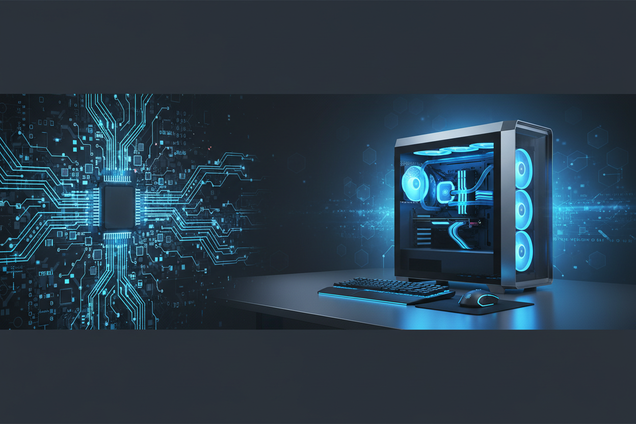 Electric blue tech background